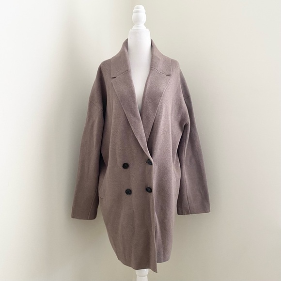 banana republic - mati oversized coatigan cardigan coat heavy knit collared - Picture 3 of 9